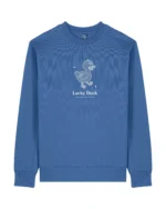 Sudadera azul Lucky Duck con gráfico de pato divertido y cómodo para cualquier ocasión.