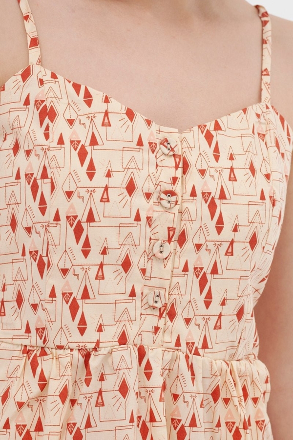 Vestido tapeta teja Ainara