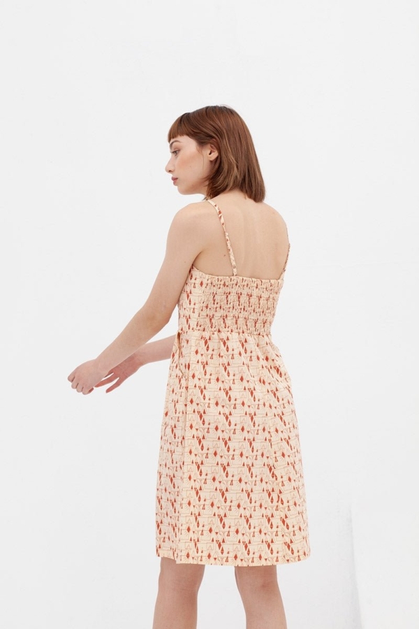 Vestido tapeta teja Ainara