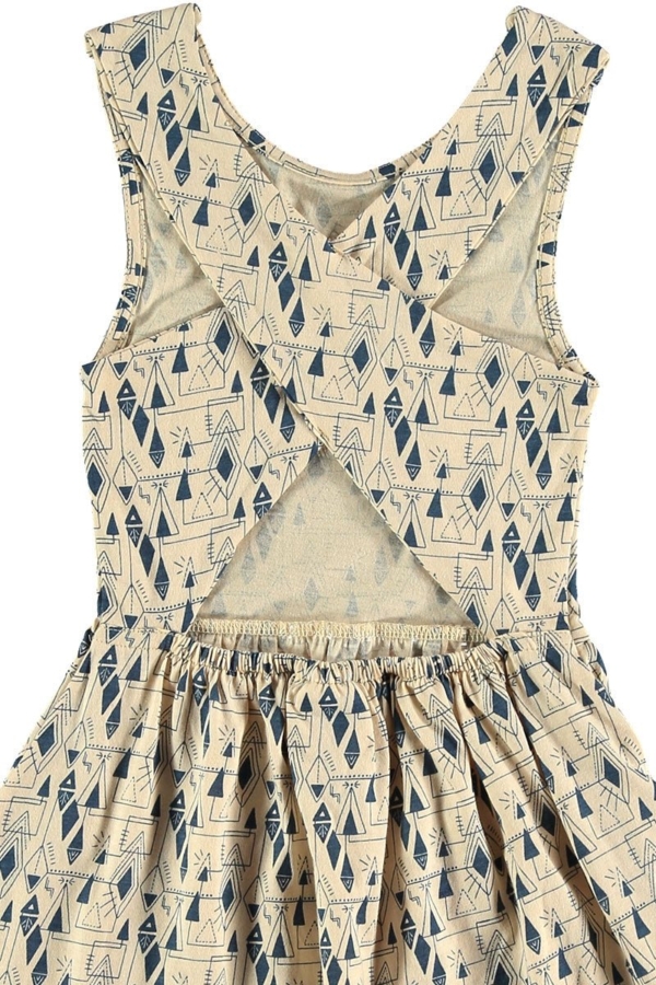 Vestido cruzado geométrico