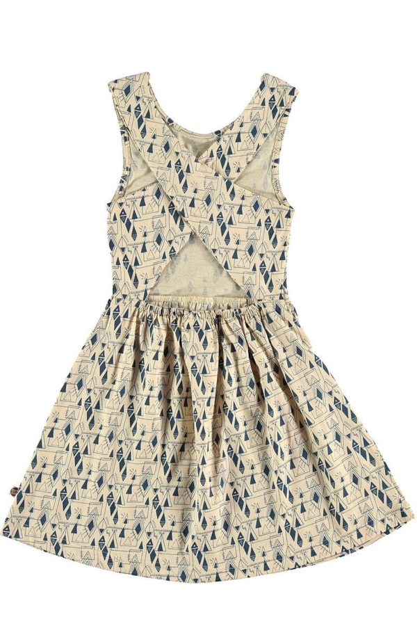 Vestido cruzado geométrico