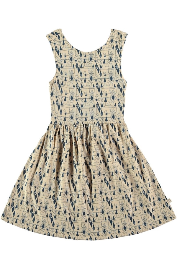 Vestido cruzado geométrico