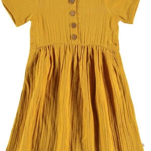 Vestido muselina mostaza