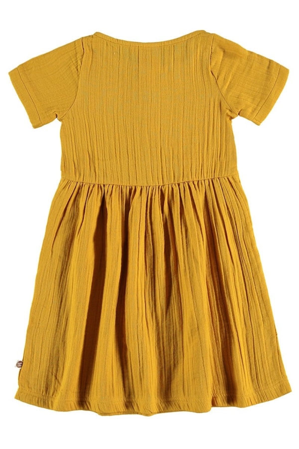 Vestido muselina mostaza