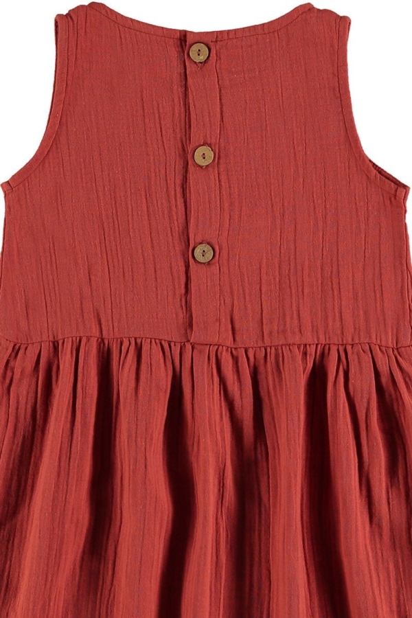 Vestido tirantes reversible teja