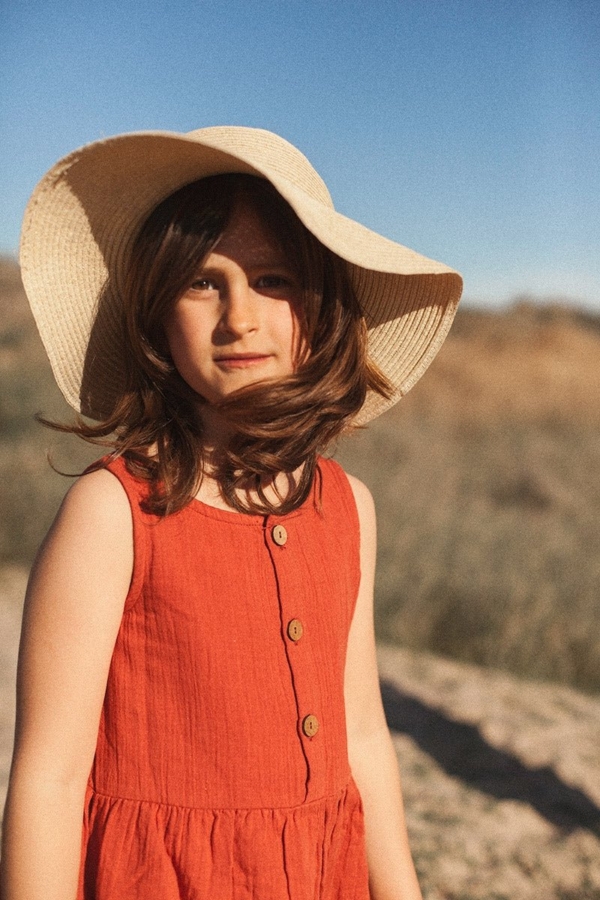 Vestido tirantes reversible teja