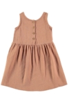 Reversible muslin dress in Nude