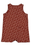 Baby jumpsuit in terracotta