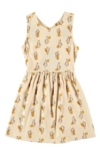 Crossed dress in beige Cactus