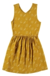 Crossed dress in mustard