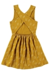 Crossed dress in mustard