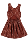 Crossed dress in terracotta