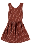 Crossed dress in terracotta