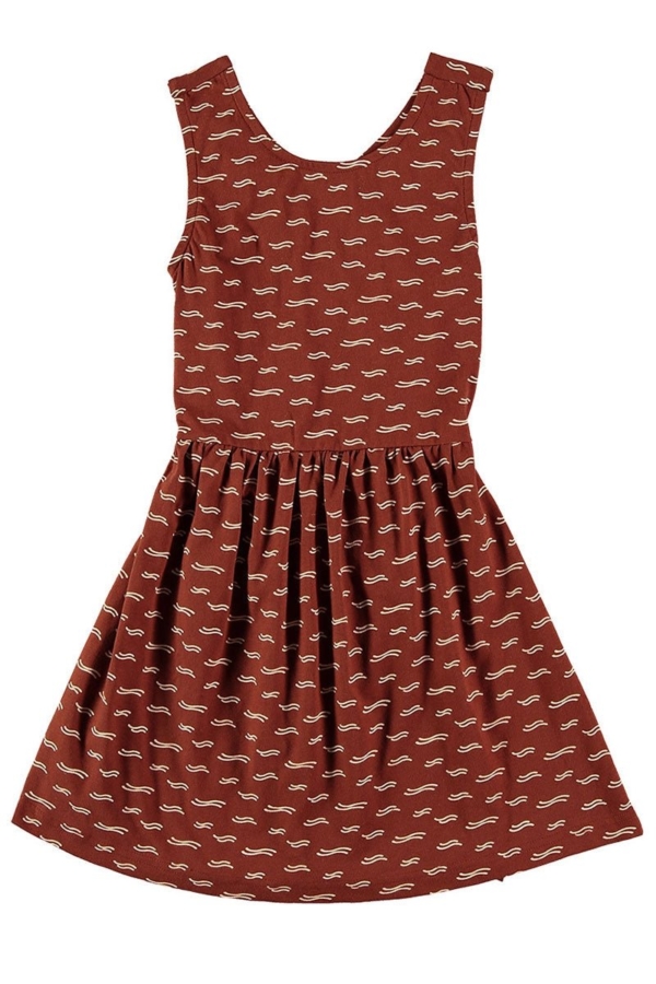 Crossed dress in terracotta