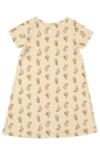 Evasé dress in beige