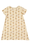 Evasé dress in beige