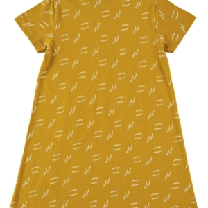 Evasé dress in mustard