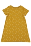 Evasé dress in mustard