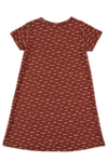 Evasé dress in terracotta