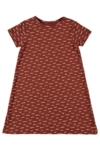 Evasé dress in terracotta