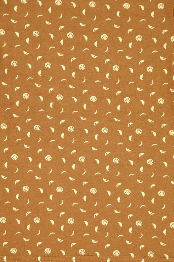 Baby pant in mustard and moon phases print