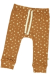 Baby pant in mustard and moon phases print