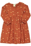 Oversize dress in terracotta and Saturn print