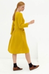 Vestido midi muselina mostaza Dustyn
