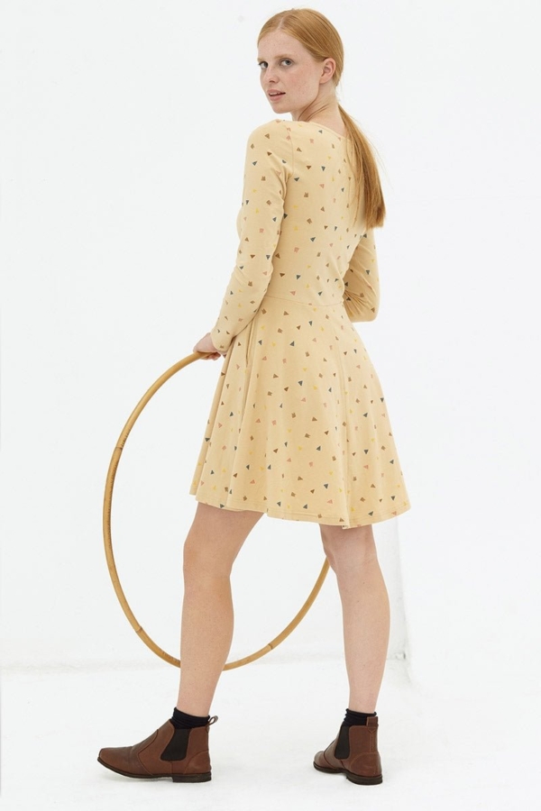 Vestido media capa beige Denisse