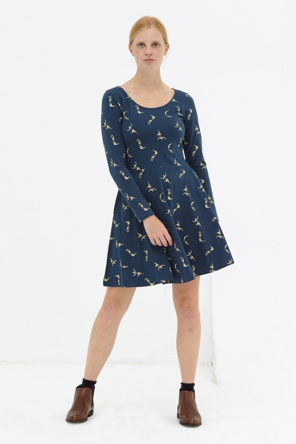 Vestido media capa Navy Denisse