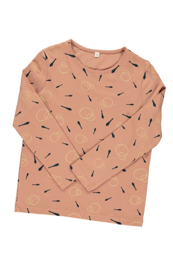 Camiseta unisex rosa estampado malabares