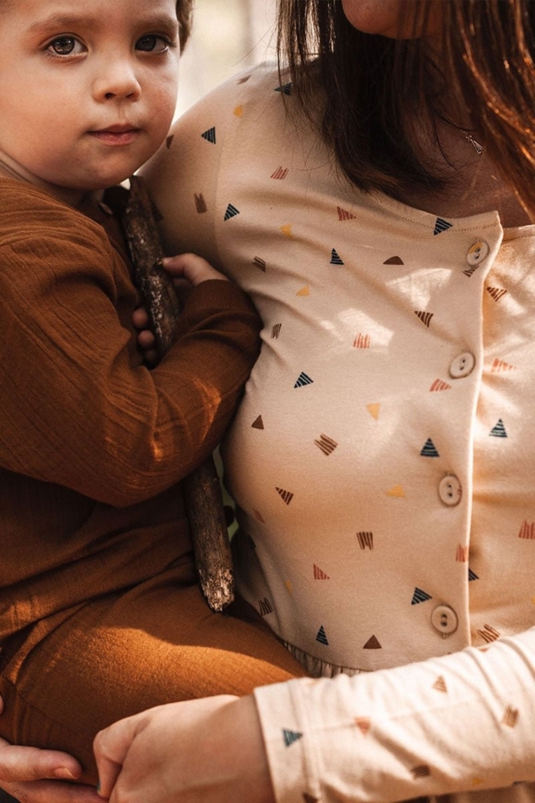 Mono bebé muselina basic marrón