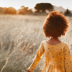 Vestido "classic"mostaza estampado trapecistas