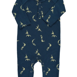 Mono bebé azul marino estampado acróbatas