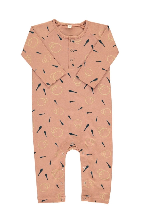 Mono bebé rosa estampado malabares