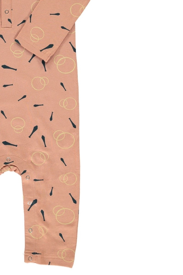 Mono bebé rosa estampado malabares