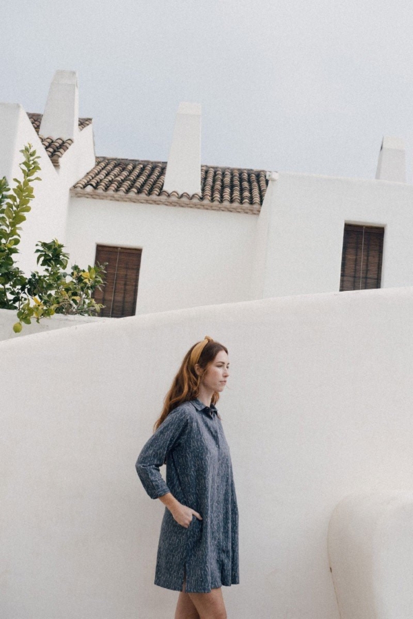 Elisa dress with mist in blue