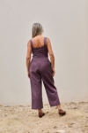 Fancy Linen Jumpsuit in Purple