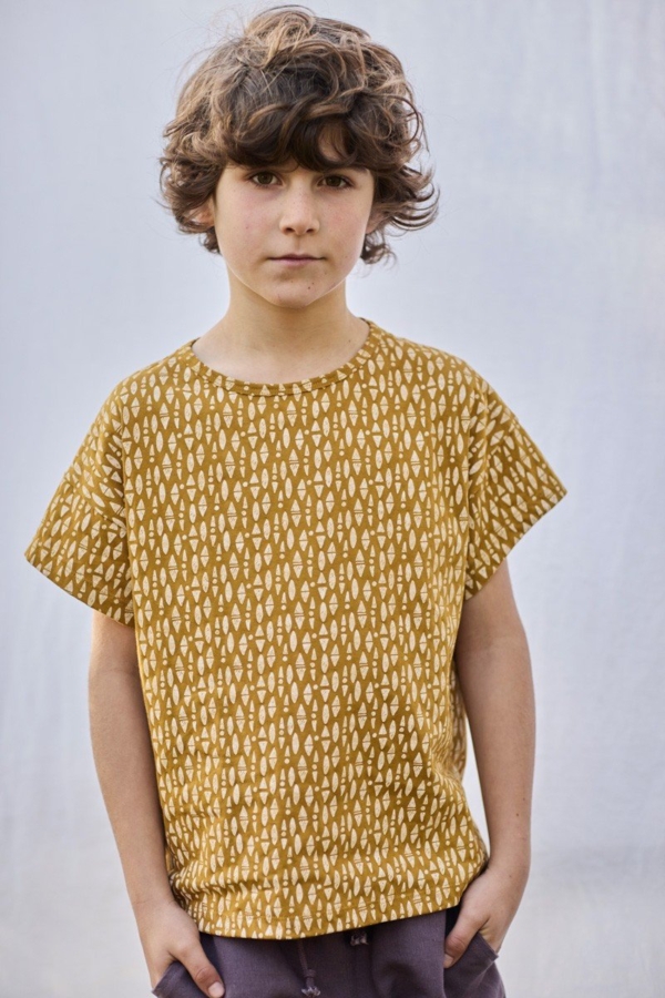 Unisex organic cotton T-shirt Ethnic Mustard