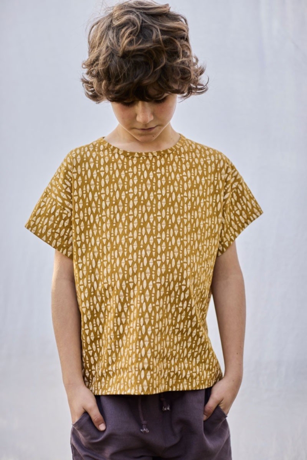 Unisex organic cotton T-shirt Ethnic Mustard