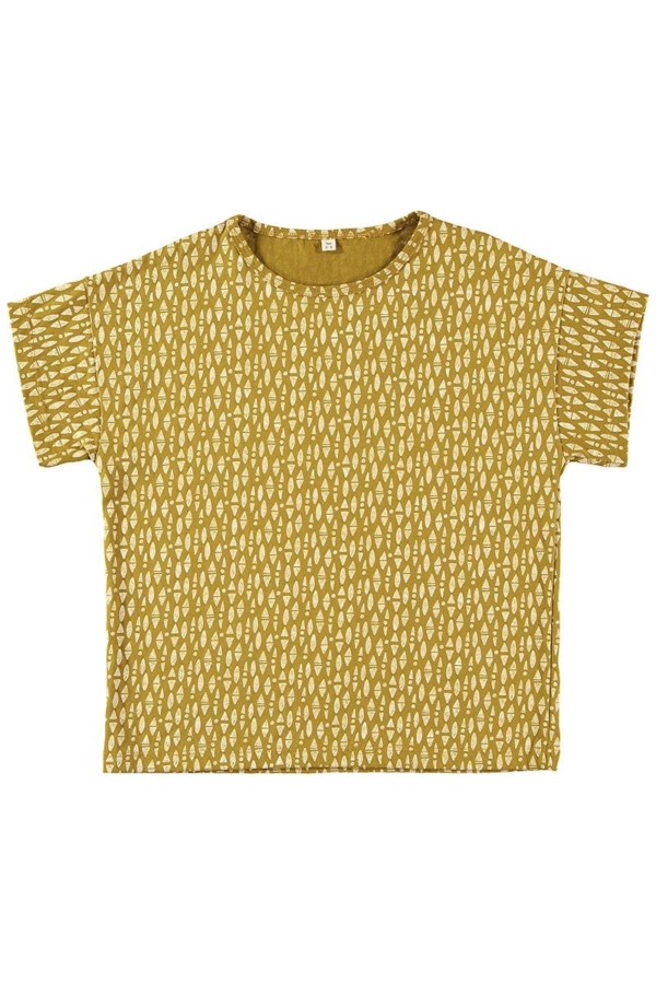 Unisex organic cotton T-shirt Ethnic Mustard