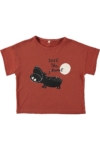 Unisex T-shirt Red Hippo in Organic Cotton