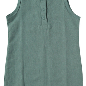 Baby Jumpsuit Aquamarine Blue in Linen & Organic Cotton