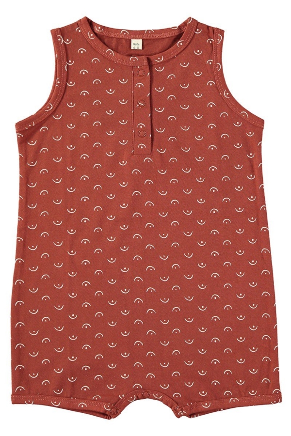 Baby Jumpsuit Tits Red in organic cotton