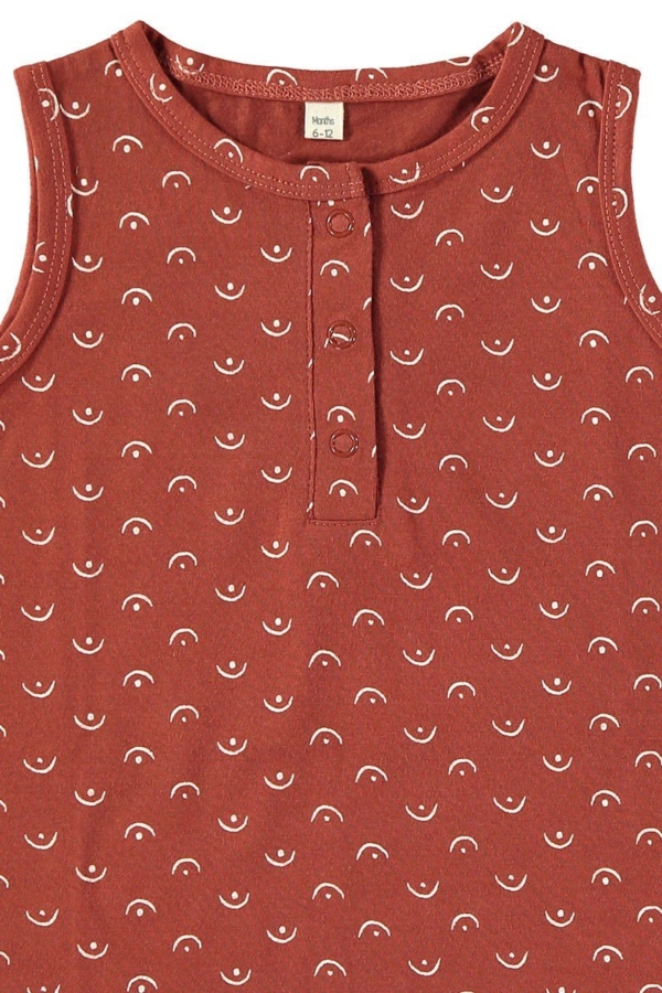 Baby Jumpsuit Tits Red in organic cotton