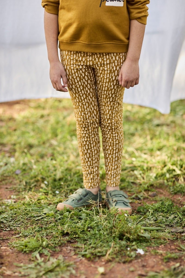 Unisex Tights Mustard Ethnic Organic Cotton