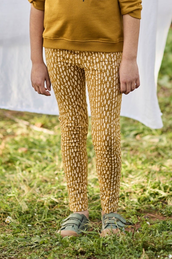 Unisex Tights Mustard Ethnic Organic Cotton