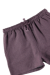 Purple Linen and Organic Cotton Shorts