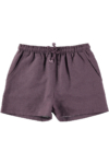 Purple Linen and Organic Cotton Shorts
