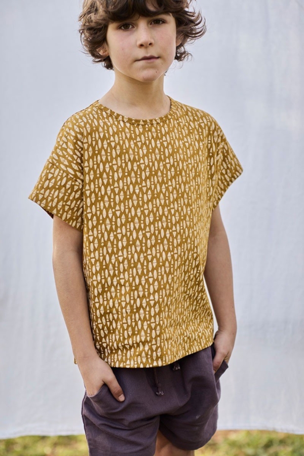 Purple Linen and Organic Cotton Shorts